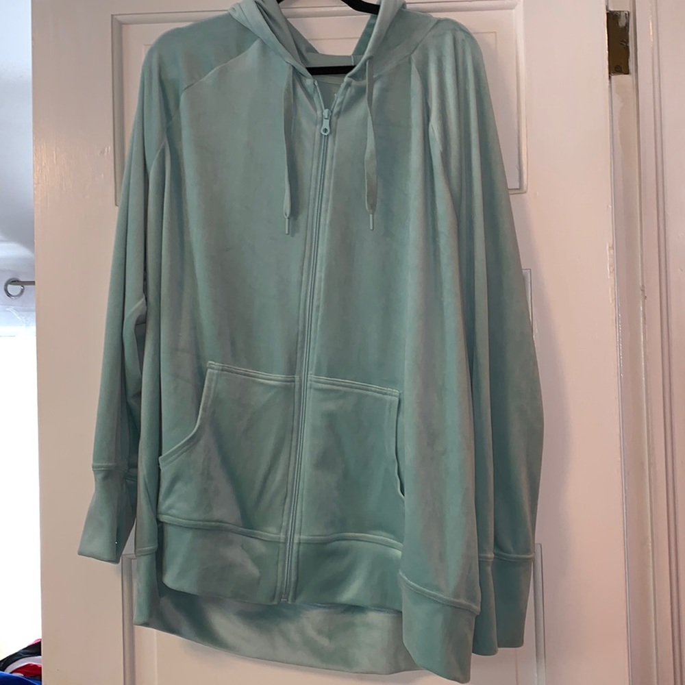XXL Aerie offline velour oversized Zip up hoodie sweatshirt - Picture 1 of 5